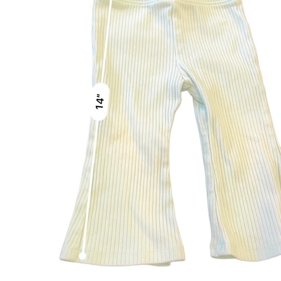 Jumping Beans light mint waffle knitted wide leg pull-on leggings Girl 12 M - Picture 8 of 9